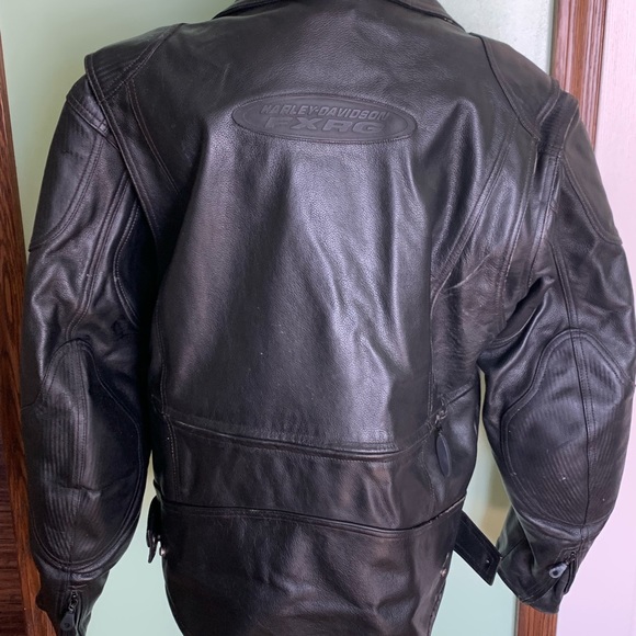 Mens Size L Harley Davidson Leather FXRG motorcycle Jacket - Picture 2 of 7